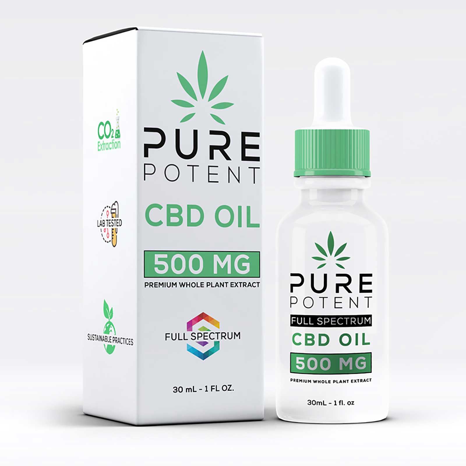 All Natural CBD Oil - 500mg 1oz