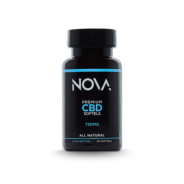 NOVA 750mg Organic CBD Capsules (10 mg & 25 mg)