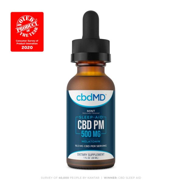 CBD PM for Sleep - Mint - 500 mg - 30 mL